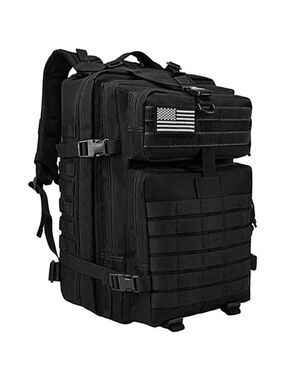 WOLT Tactical Backpack 45L Military Molle Hiking Survival Rucksack Black